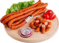 Boiled, smoked sausages